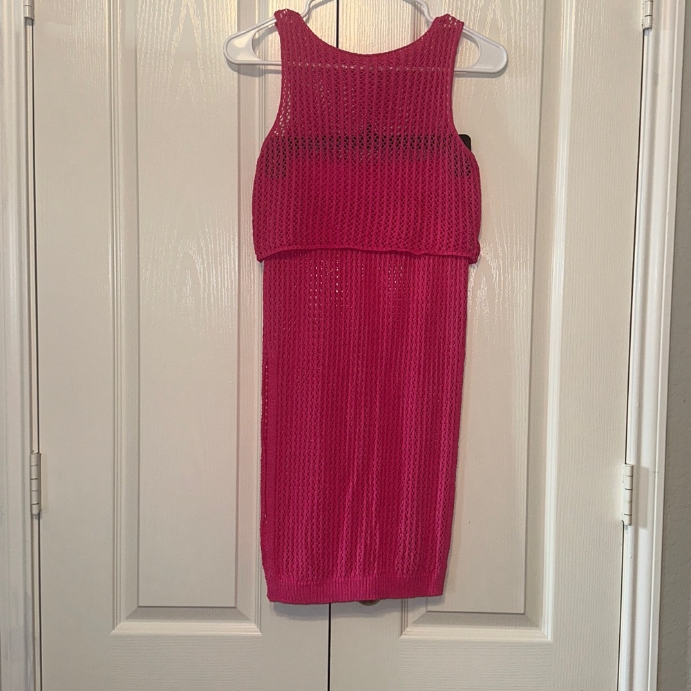 Cover up 2 pieces pink top and Skirt with Side Slip Size Small - Picture 1 of 12